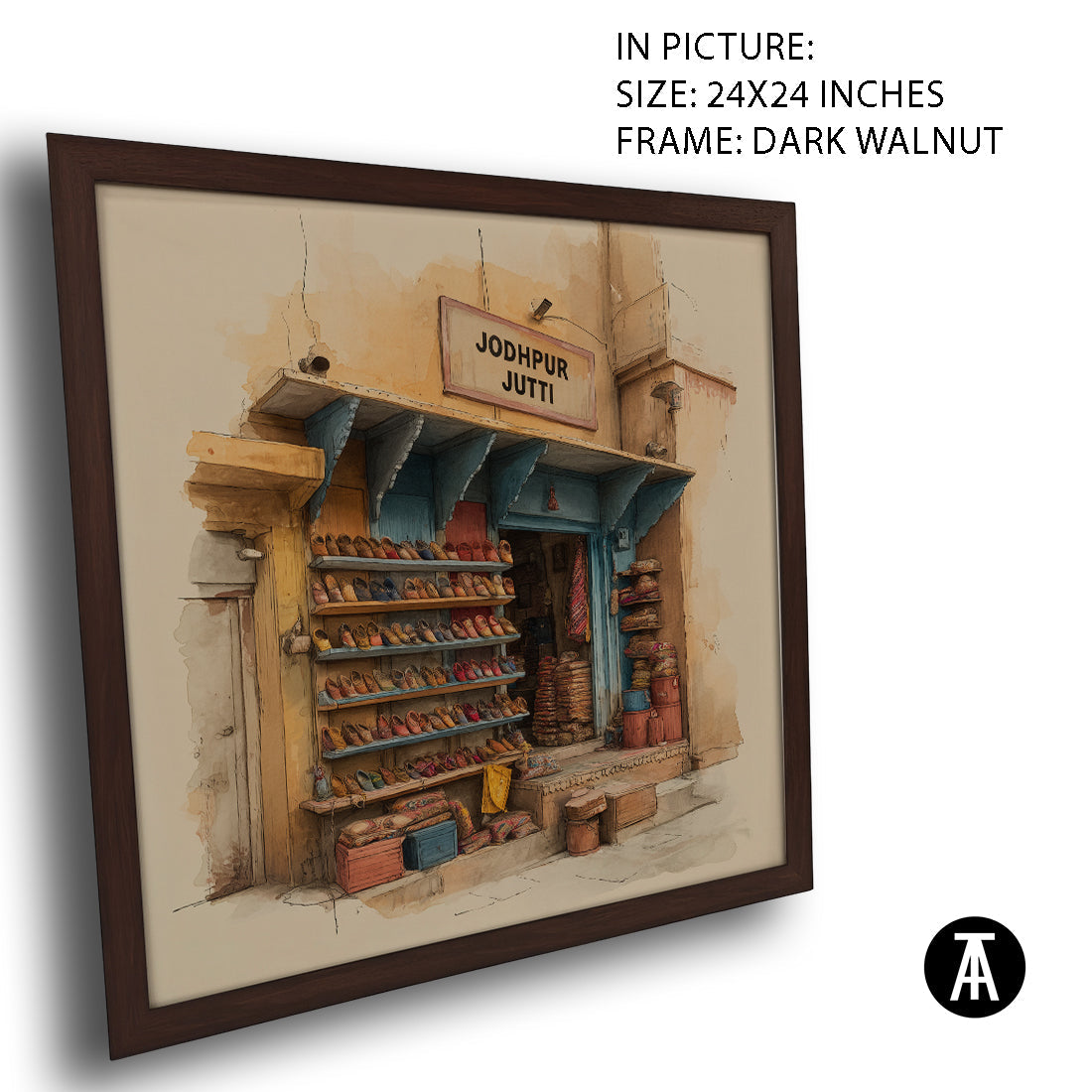 Artwork in Dark Walnut Frame