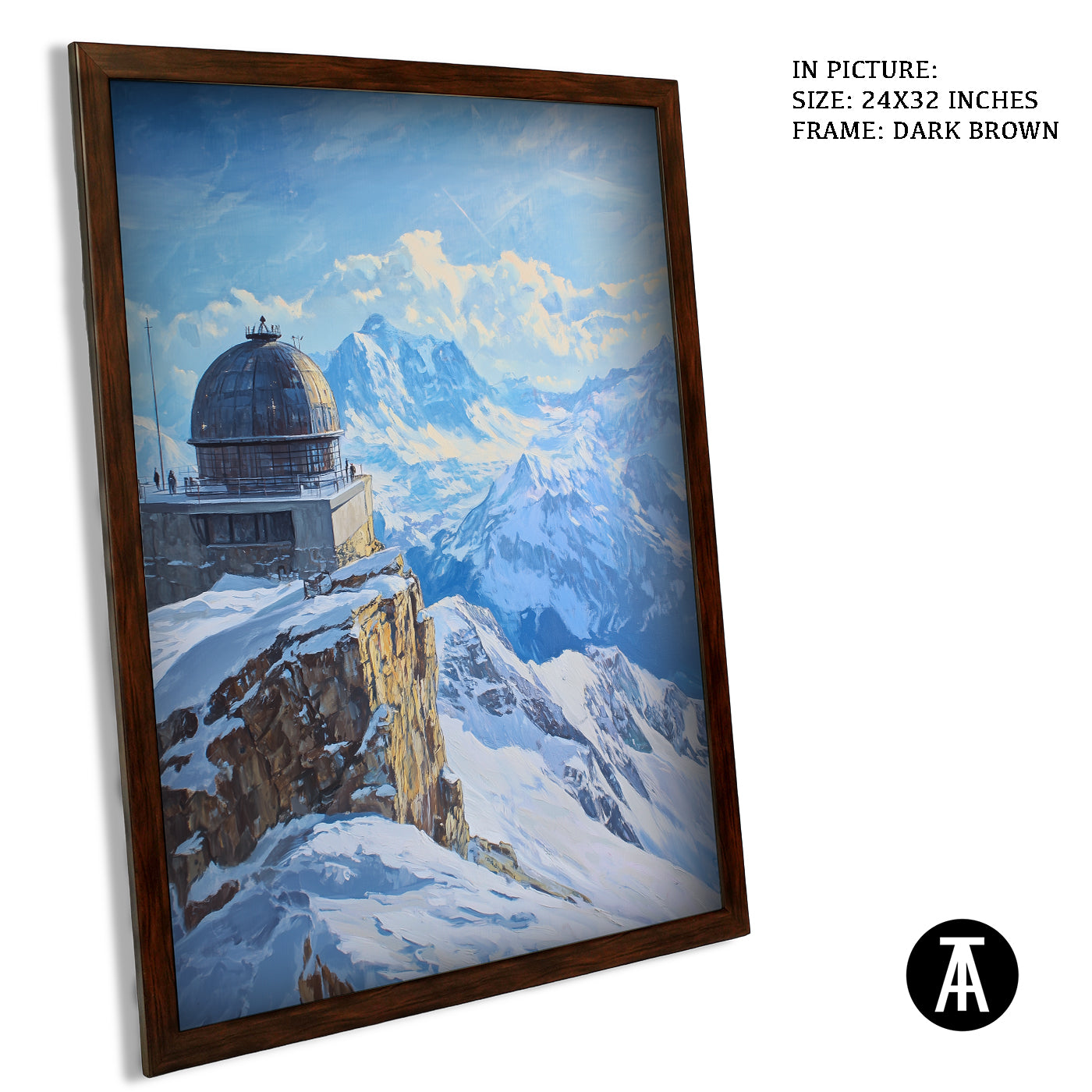 Artwork in Metal Champagne Gold Frame
