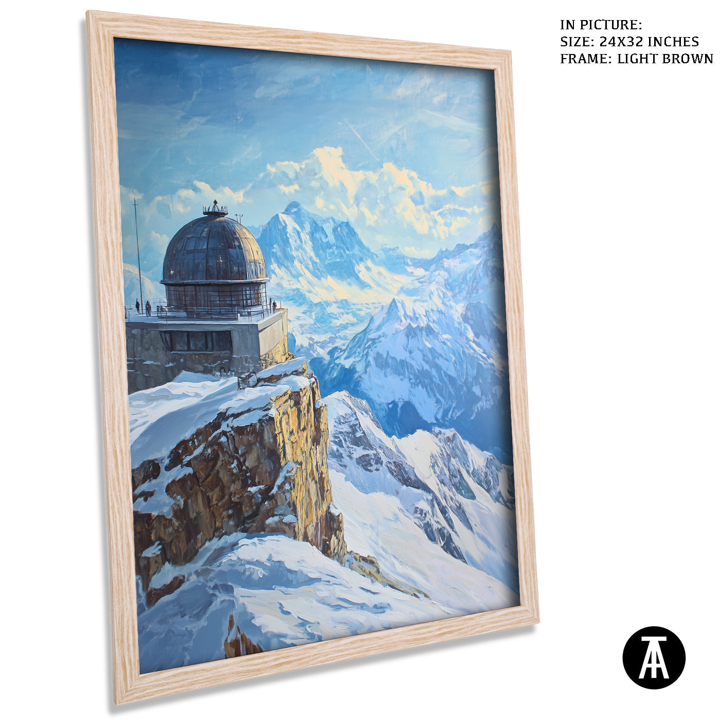 Artwork in Dark Brown Frame