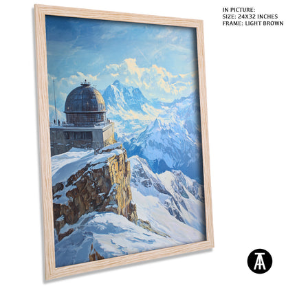 Artwork in Dark Brown Frame