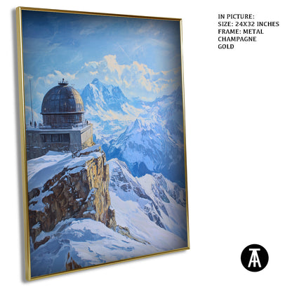 Artwork in Light Brown Frame