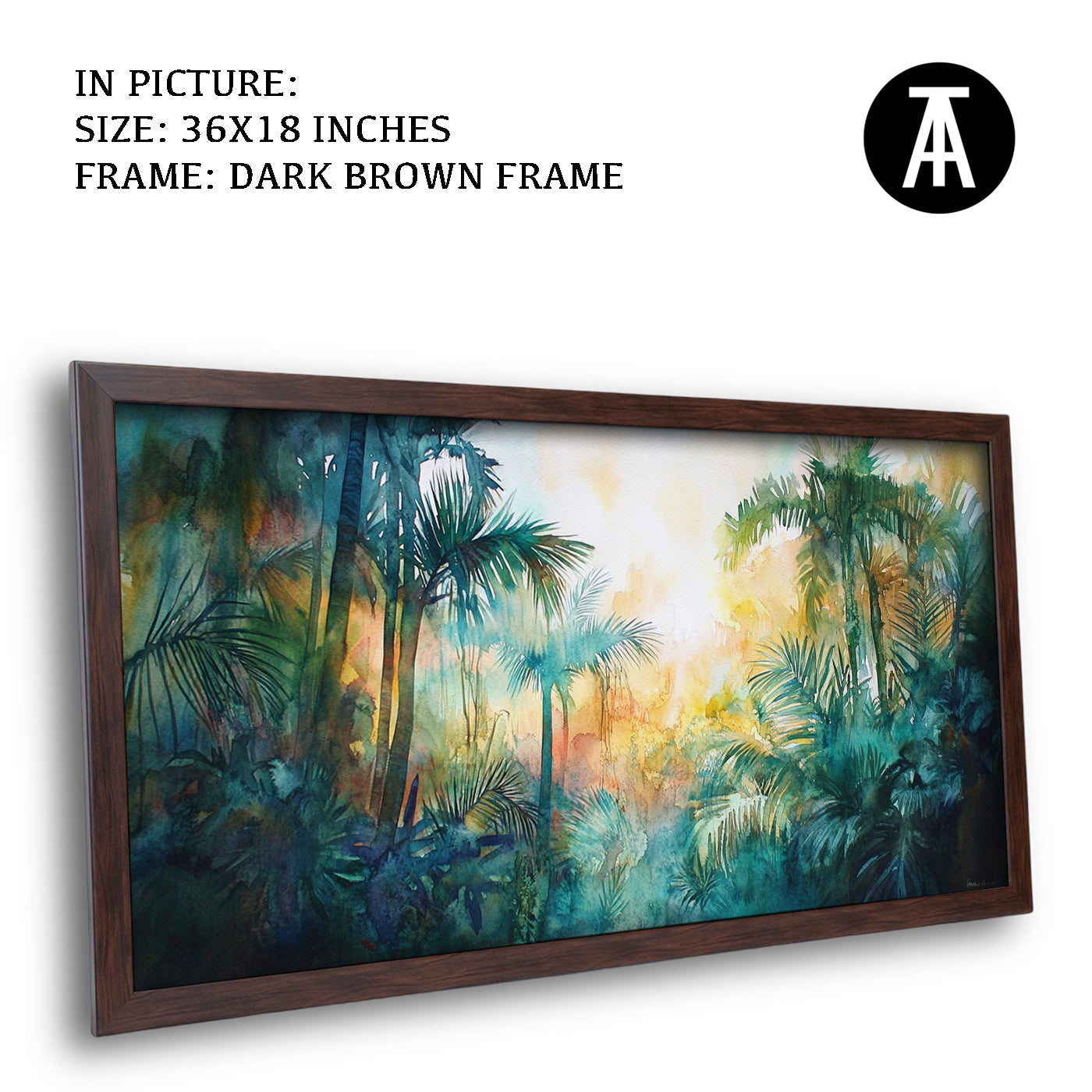 Artwork in Metal Champagne Gold Frame