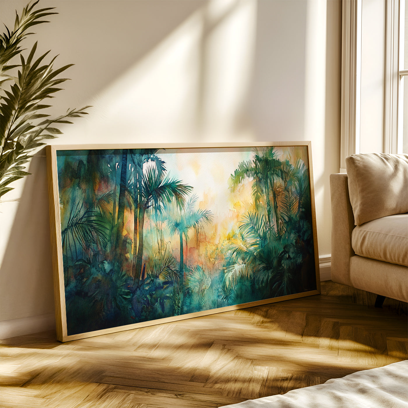 Modern Art Painting in a Lifestyle Setting