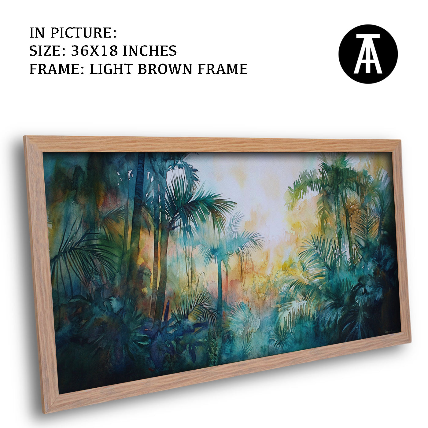 Artwork in Dark Brown Frame