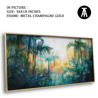 Artwork in Light Brown Frame