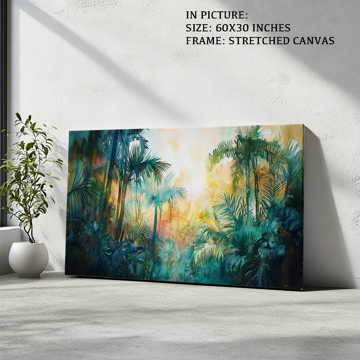 Artwork in Natural Wood Frame