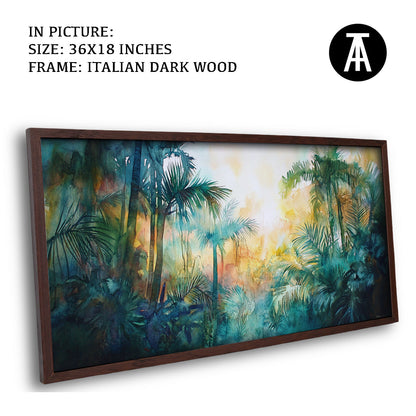 Artwork in Dark Wood Frame