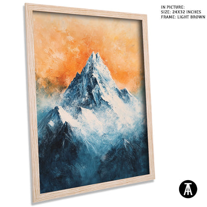 Artwork in Dark Brown Frame