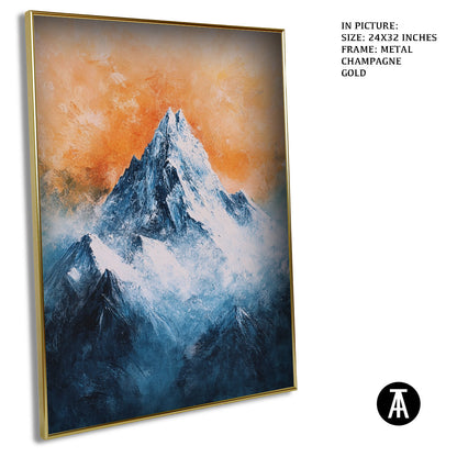 Artwork in Light Brown Frame