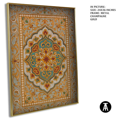 Artwork in Metal Champagne Gold Frame