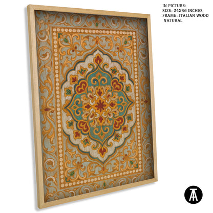 Artwork in Natural Wood Frame