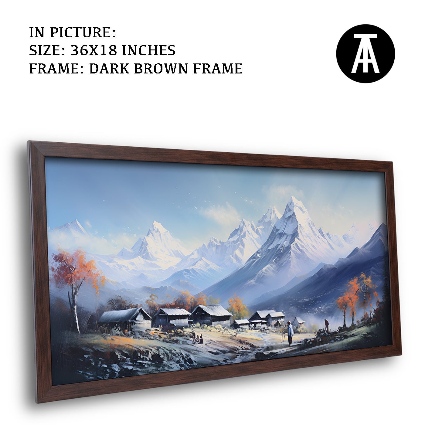 Artwork in Metal Champagne Gold Frame