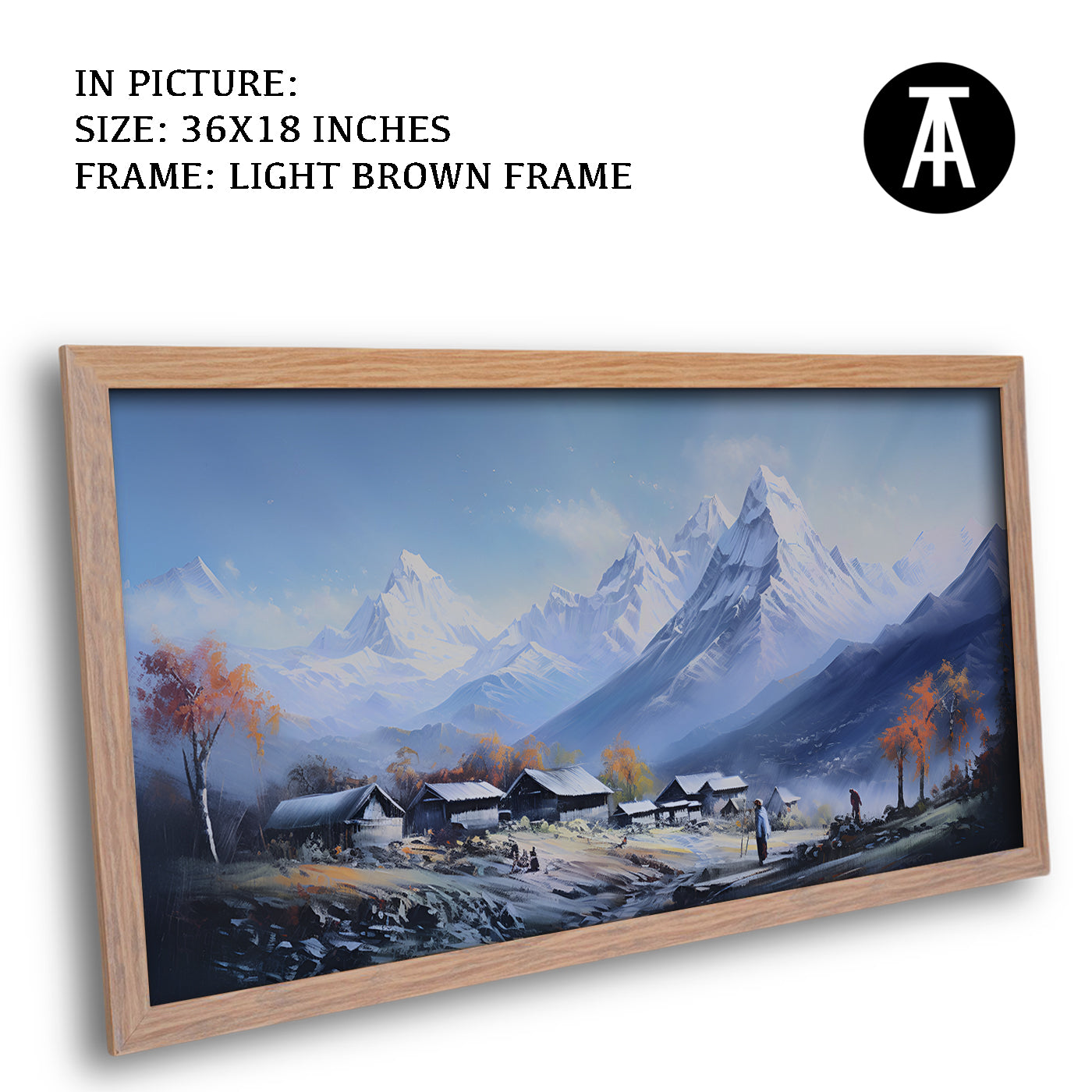 Artwork in Dark Brown Frame