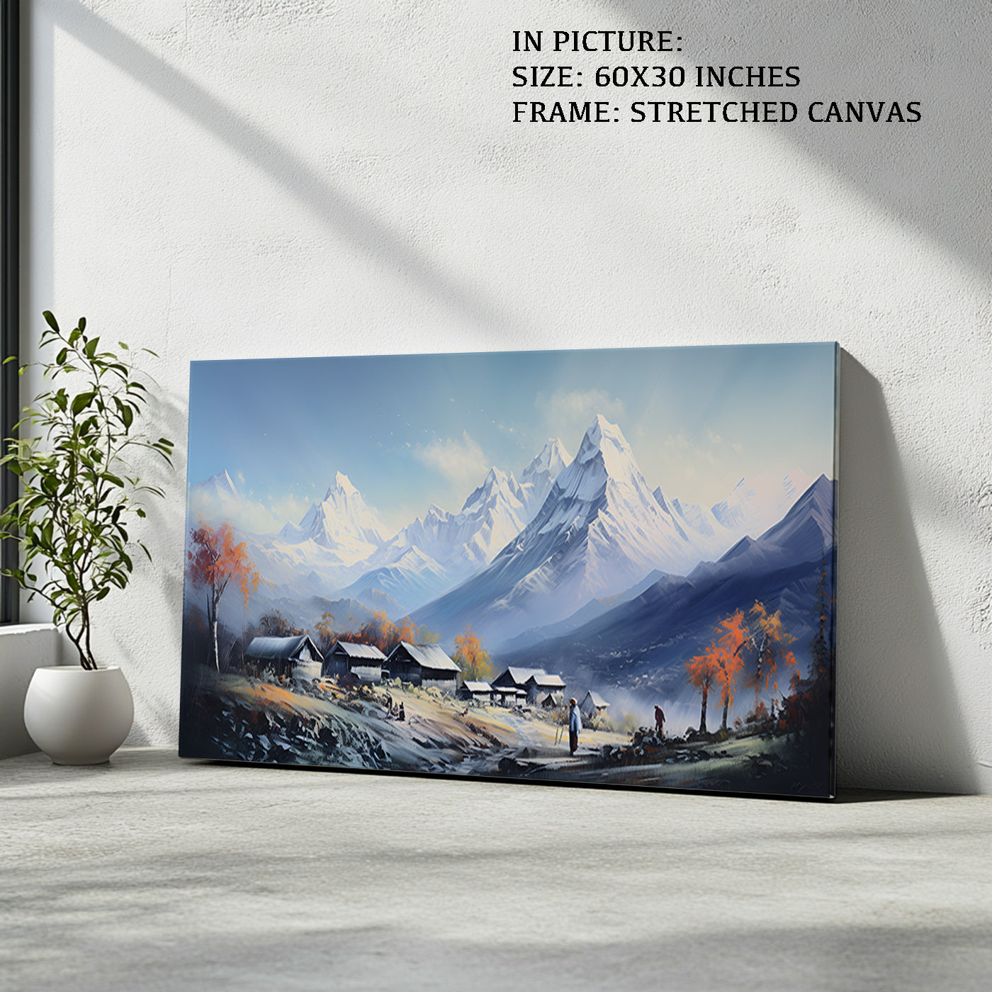 Artwork in Natural Wood Frame