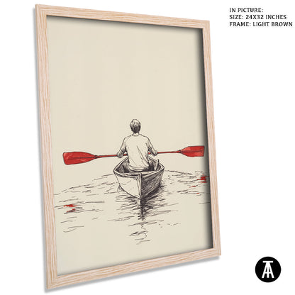Artwork in Dark Brown Frame