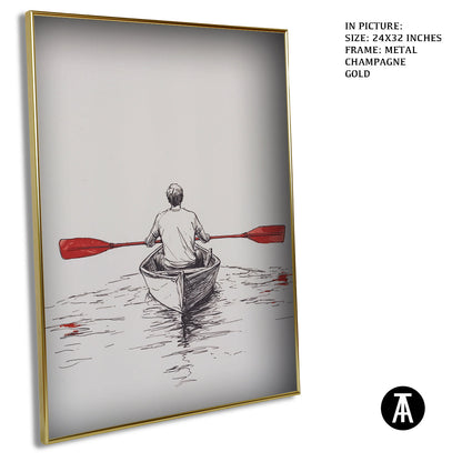 Artwork in Light Brown Frame
