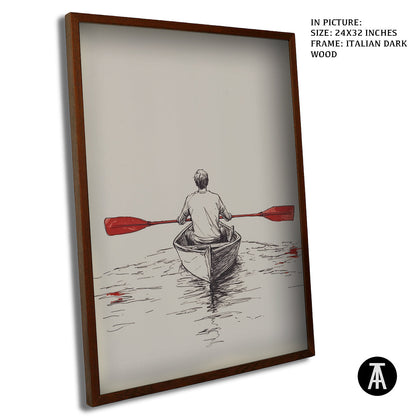 Artwork in Dark Wood Frame