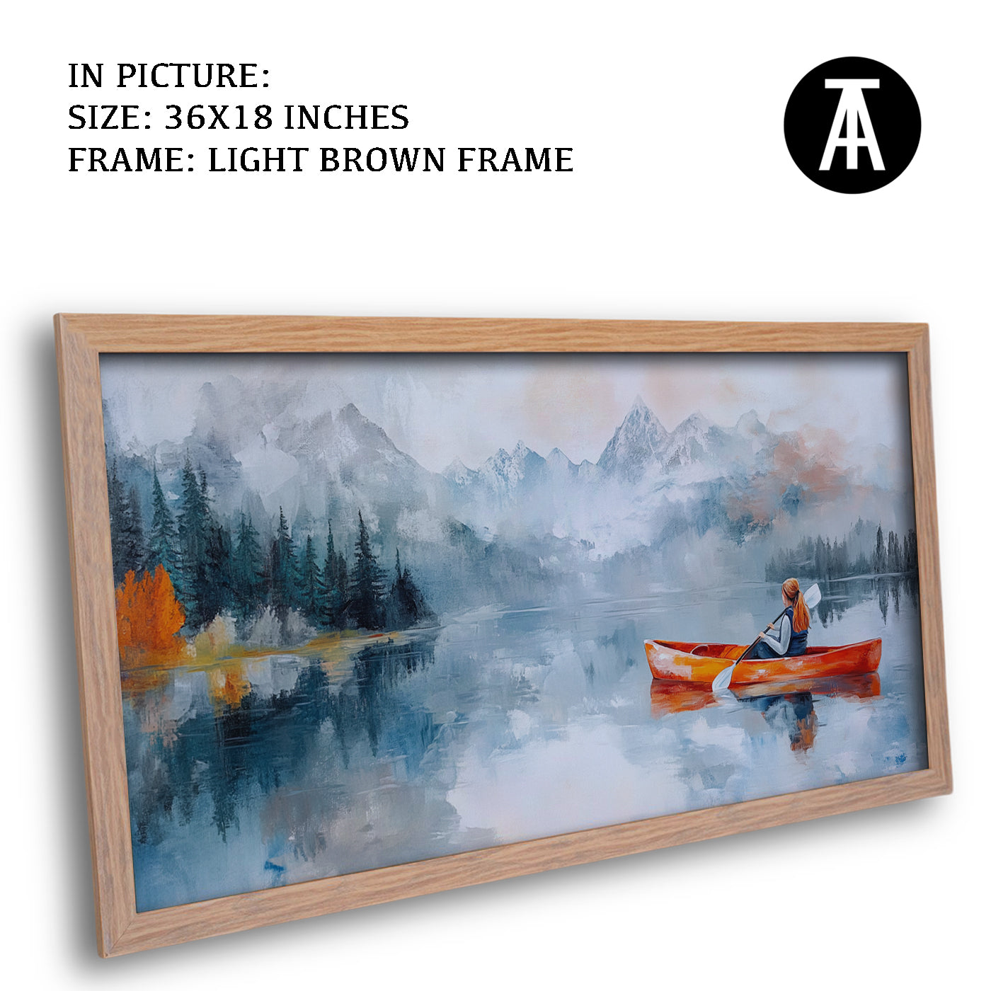 Artwork in Dark Brown Frame