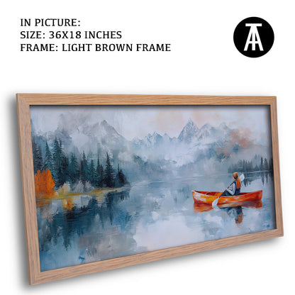 Artwork in Dark Brown Frame