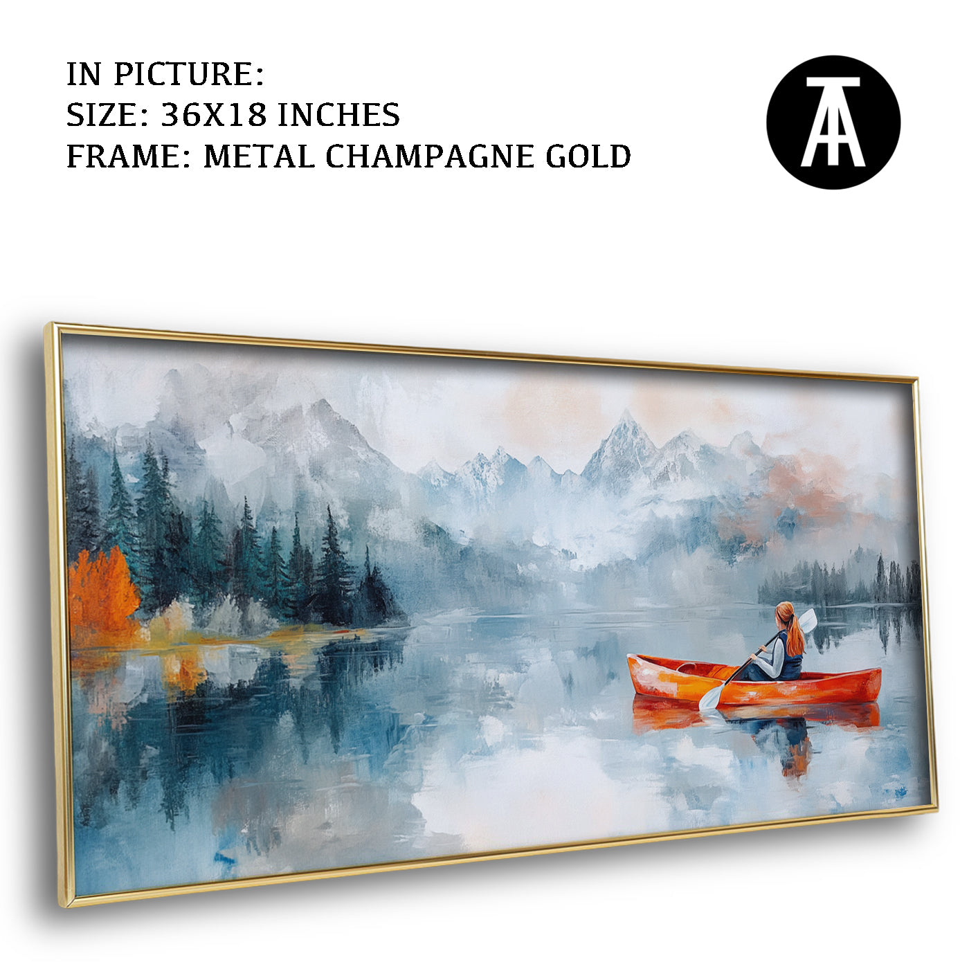 Artwork in Light Brown Frame