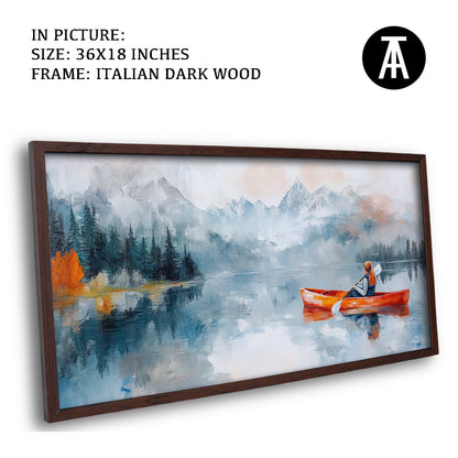 Artwork in Dark Wood Frame