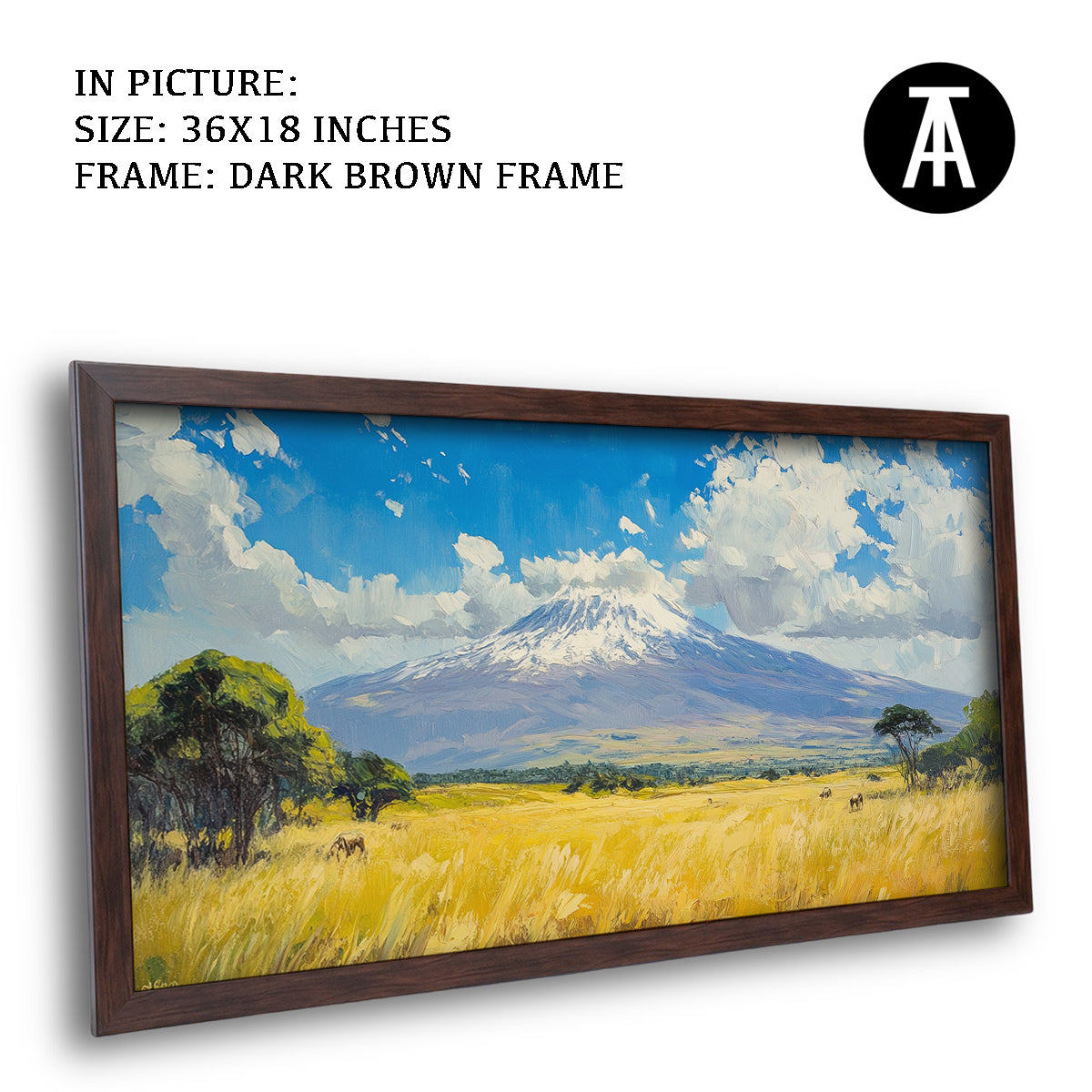 Artwork in Metal Champagne Gold Frame