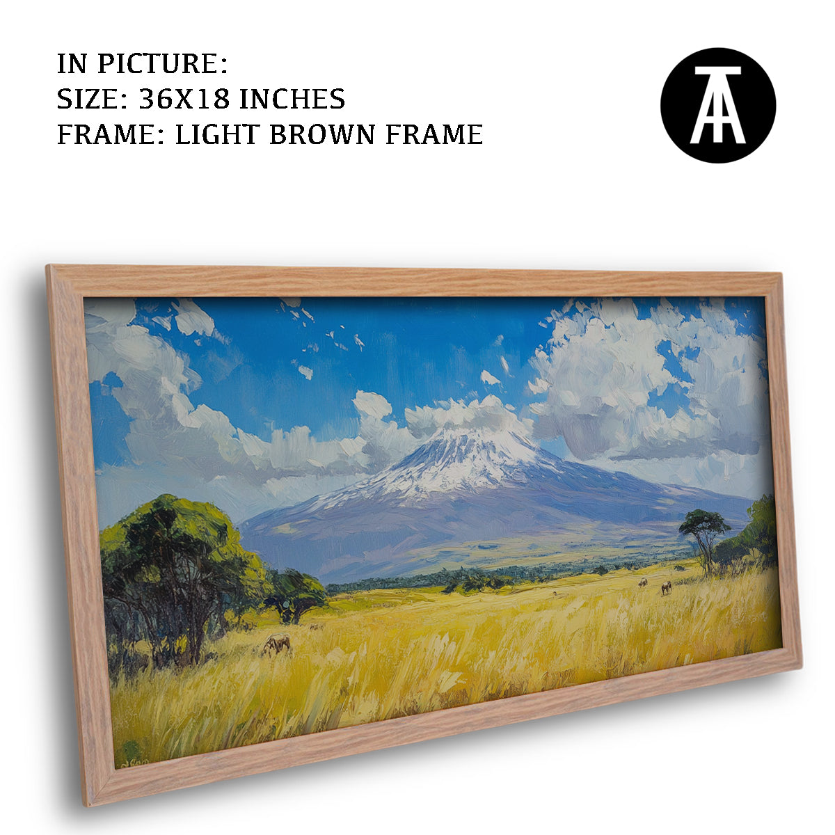 Artwork in Dark Brown Frame