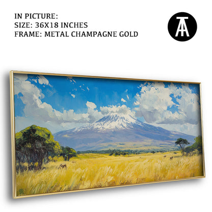 Artwork in Light Brown Frame