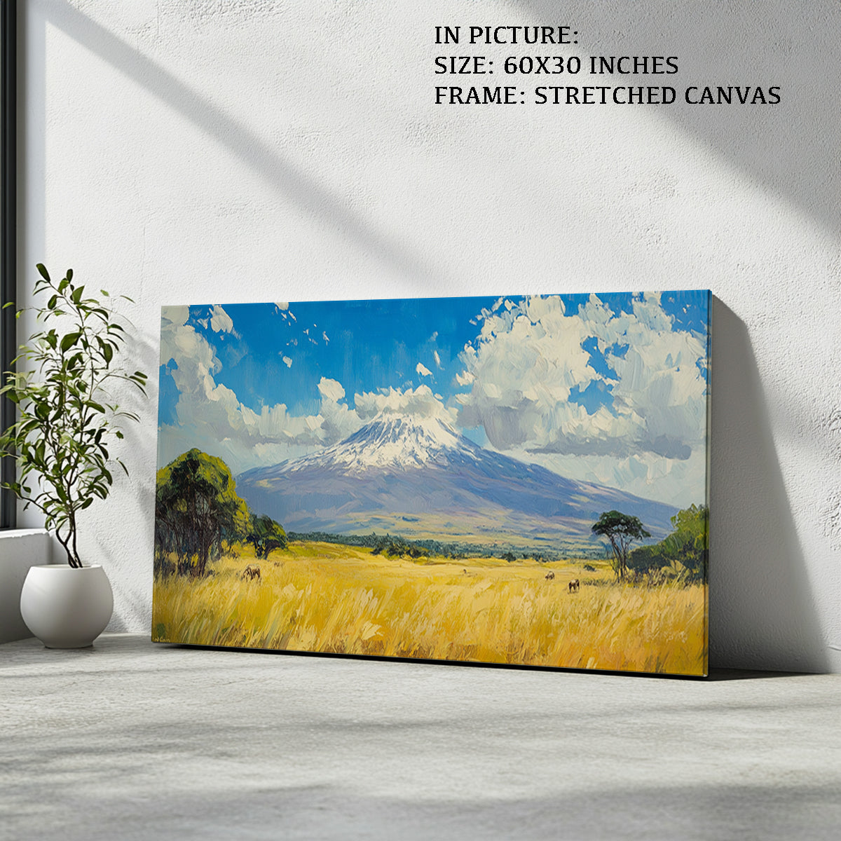 Artwork in Natural Wood Frame