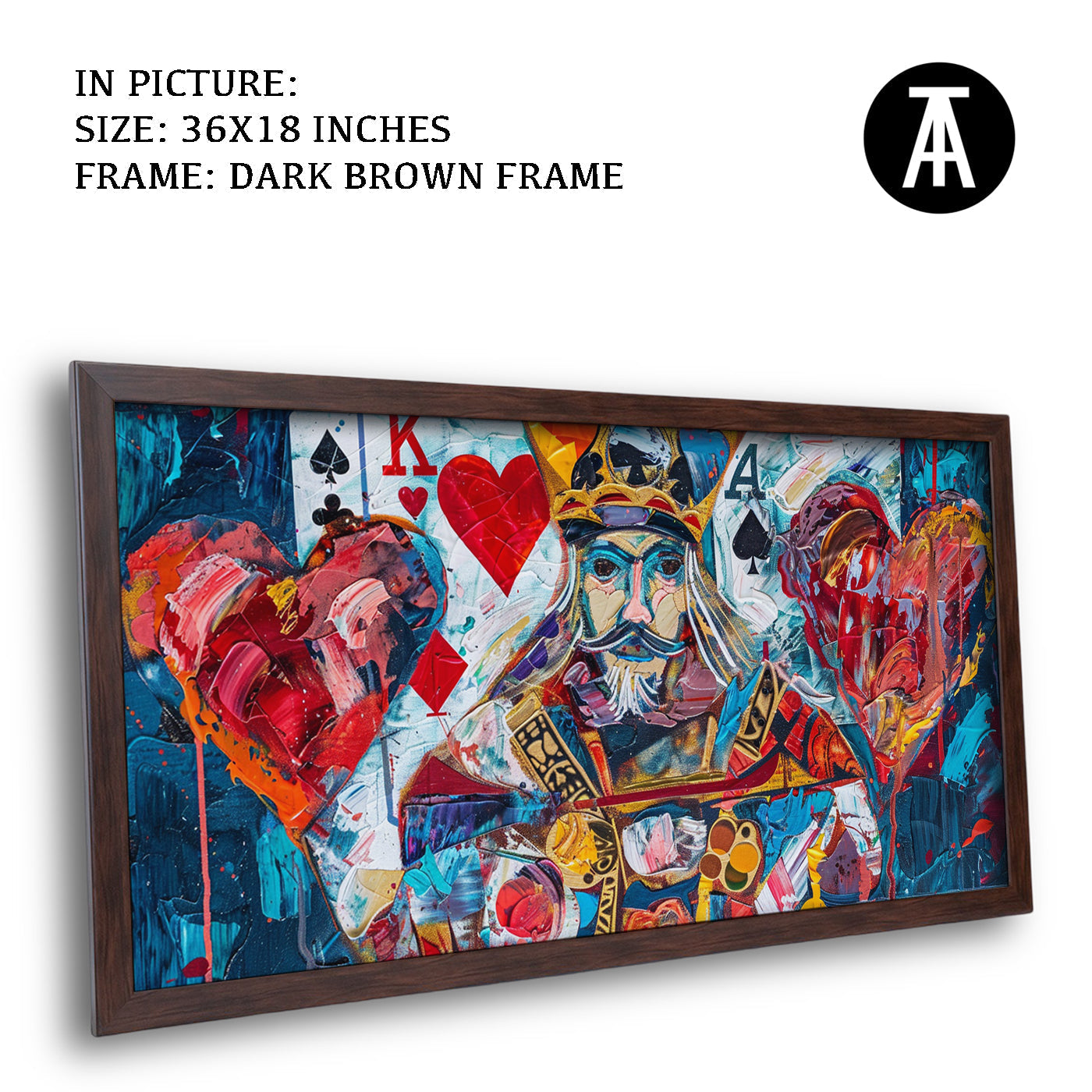 Artwork in Metal Champagne Gold Frame