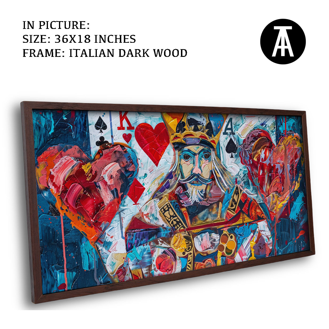 Artwork in Dark Wood Frame