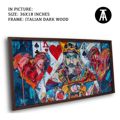 Artwork in Dark Wood Frame