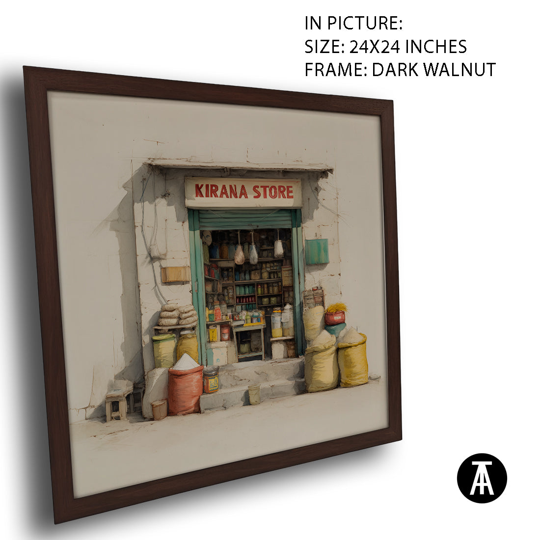 Artwork in Dark Walnut Frame