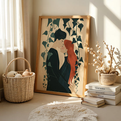 Boho Art Painting in a Lifestyle Setting