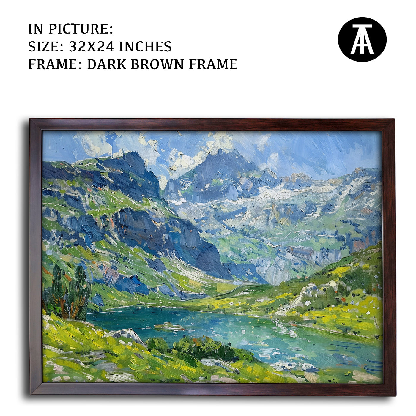 Artwork in Metal Champagne Gold Frame