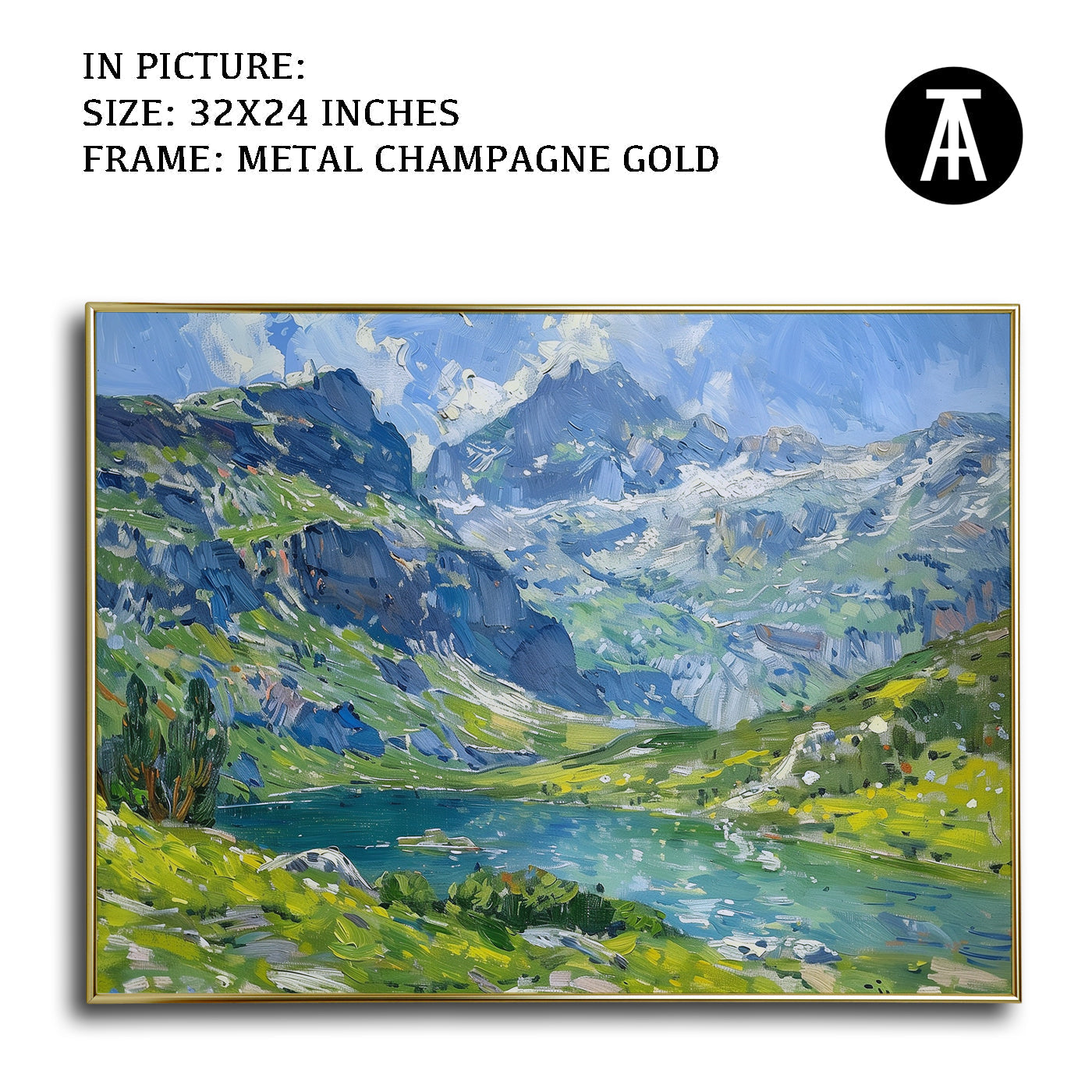 Artwork in Light Brown Frame