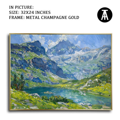 Artwork in Light Brown Frame
