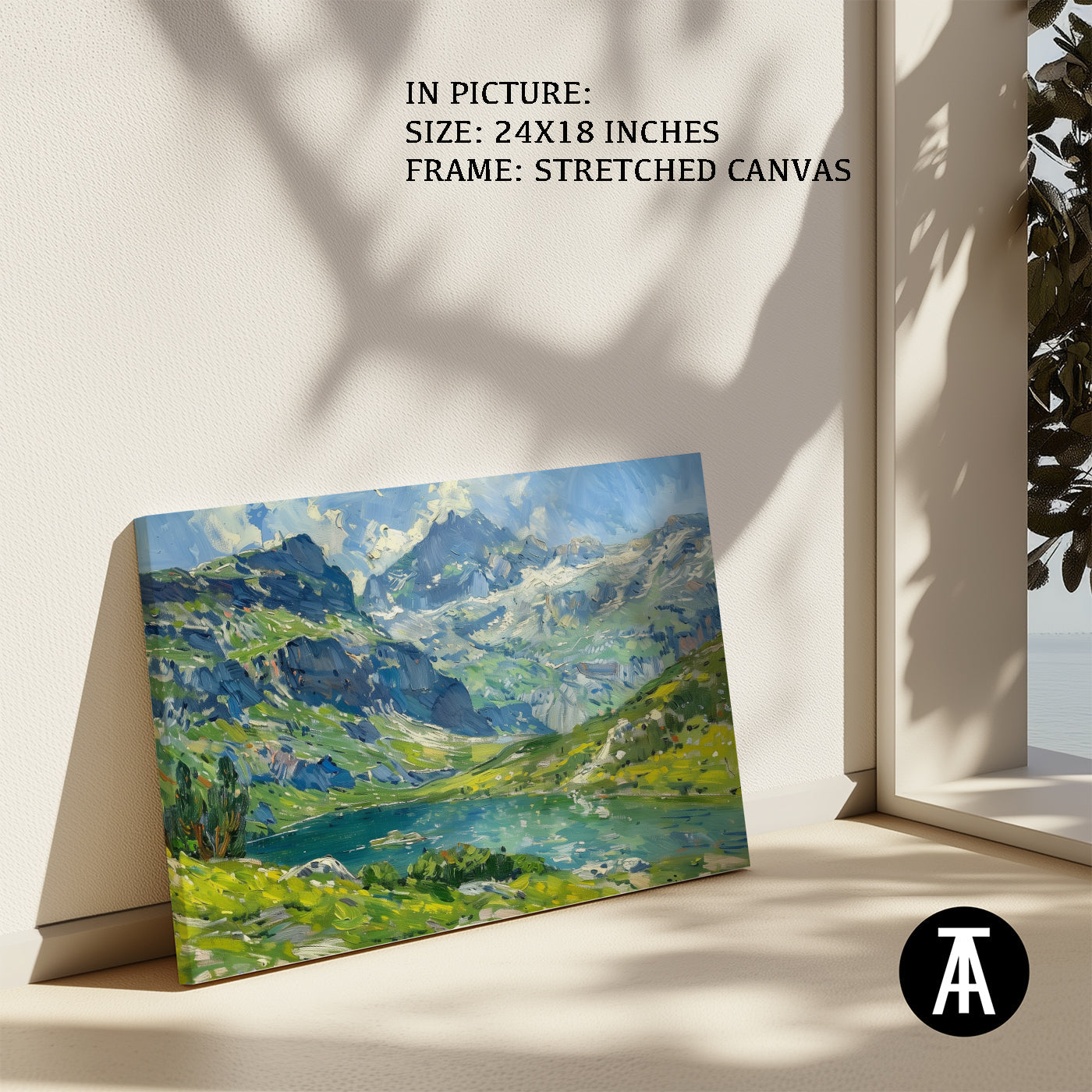 Artwork in Natural Wood Frame