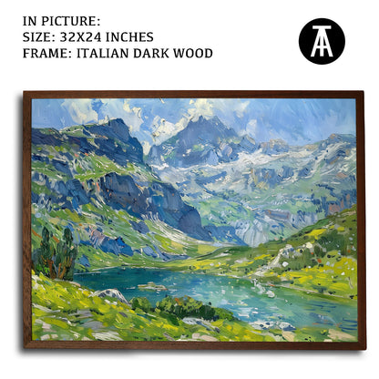Artwork in Dark Wood Frame