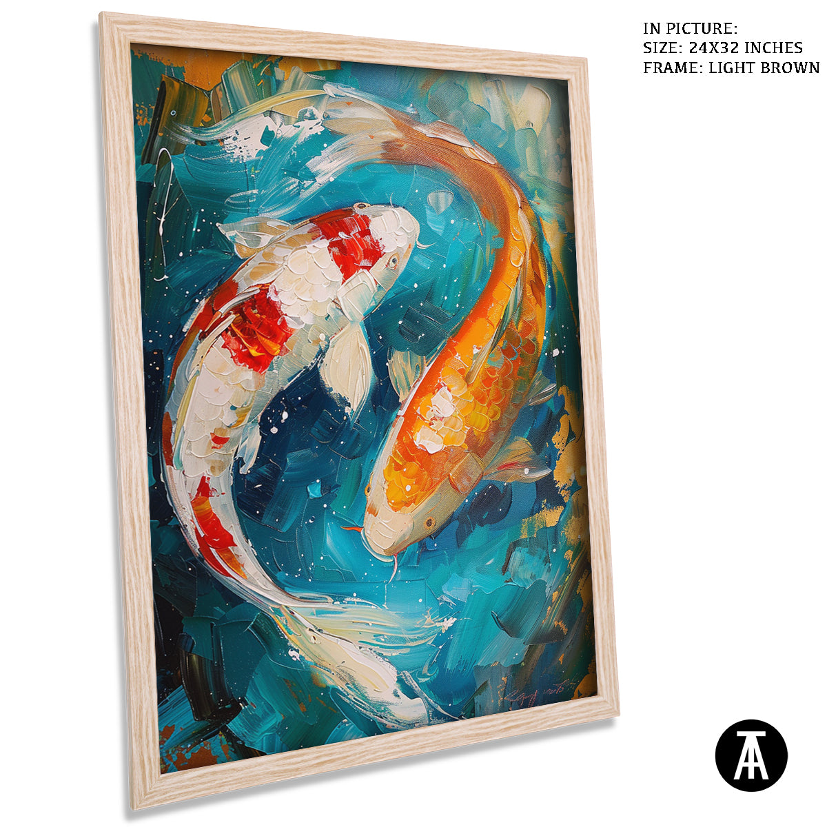 Artwork in Dark Brown Frame
