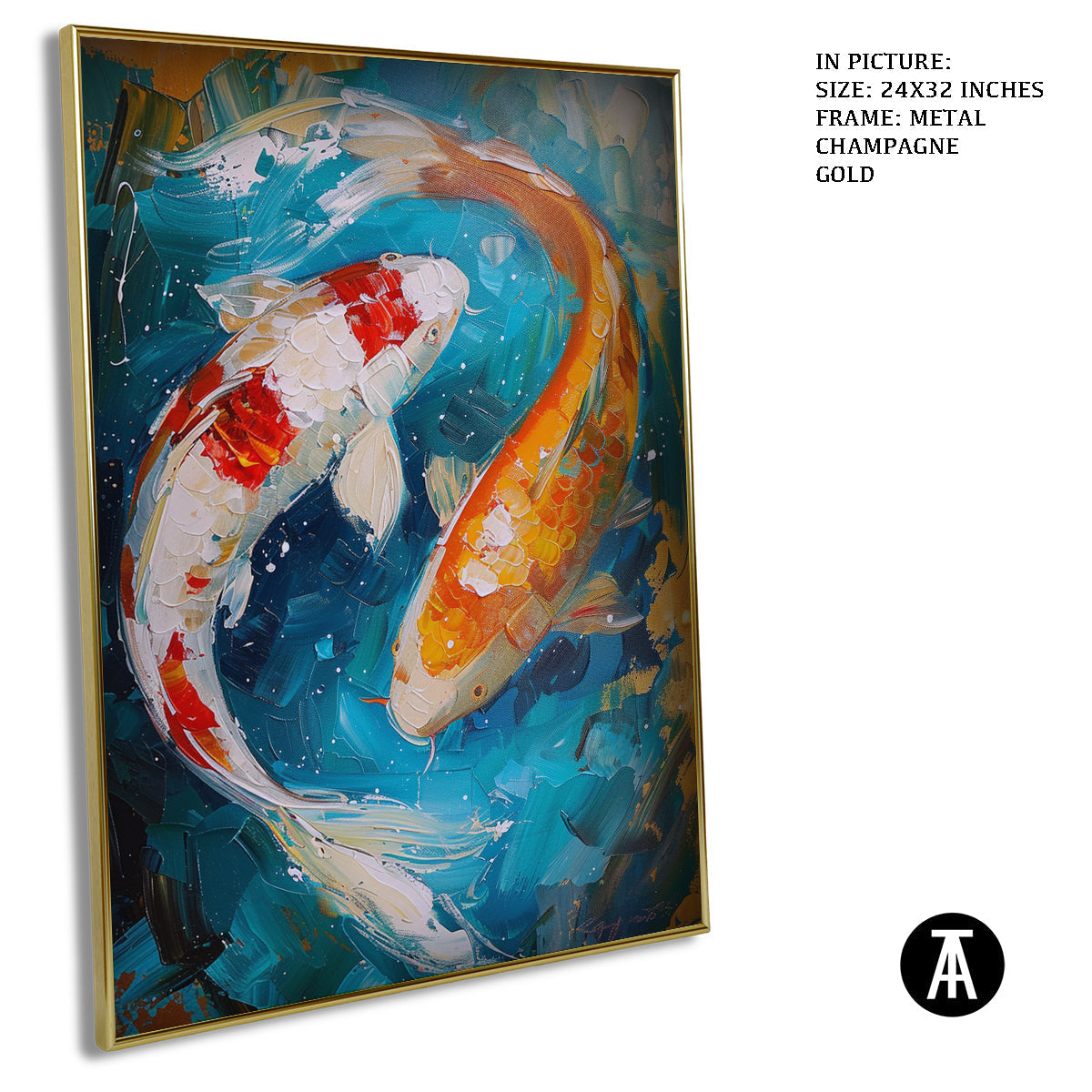 Artwork in Light Brown Frame
