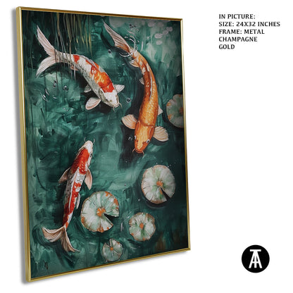 Artwork in Light Brown Frame