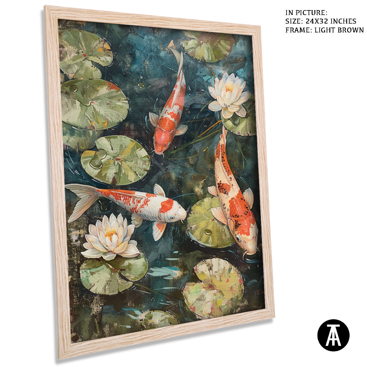 Artwork in Dark Brown Frame