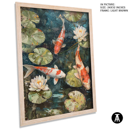 Artwork in Dark Brown Frame