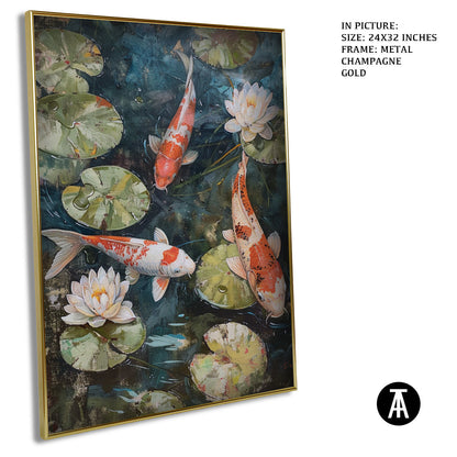 Artwork in Light Brown Frame