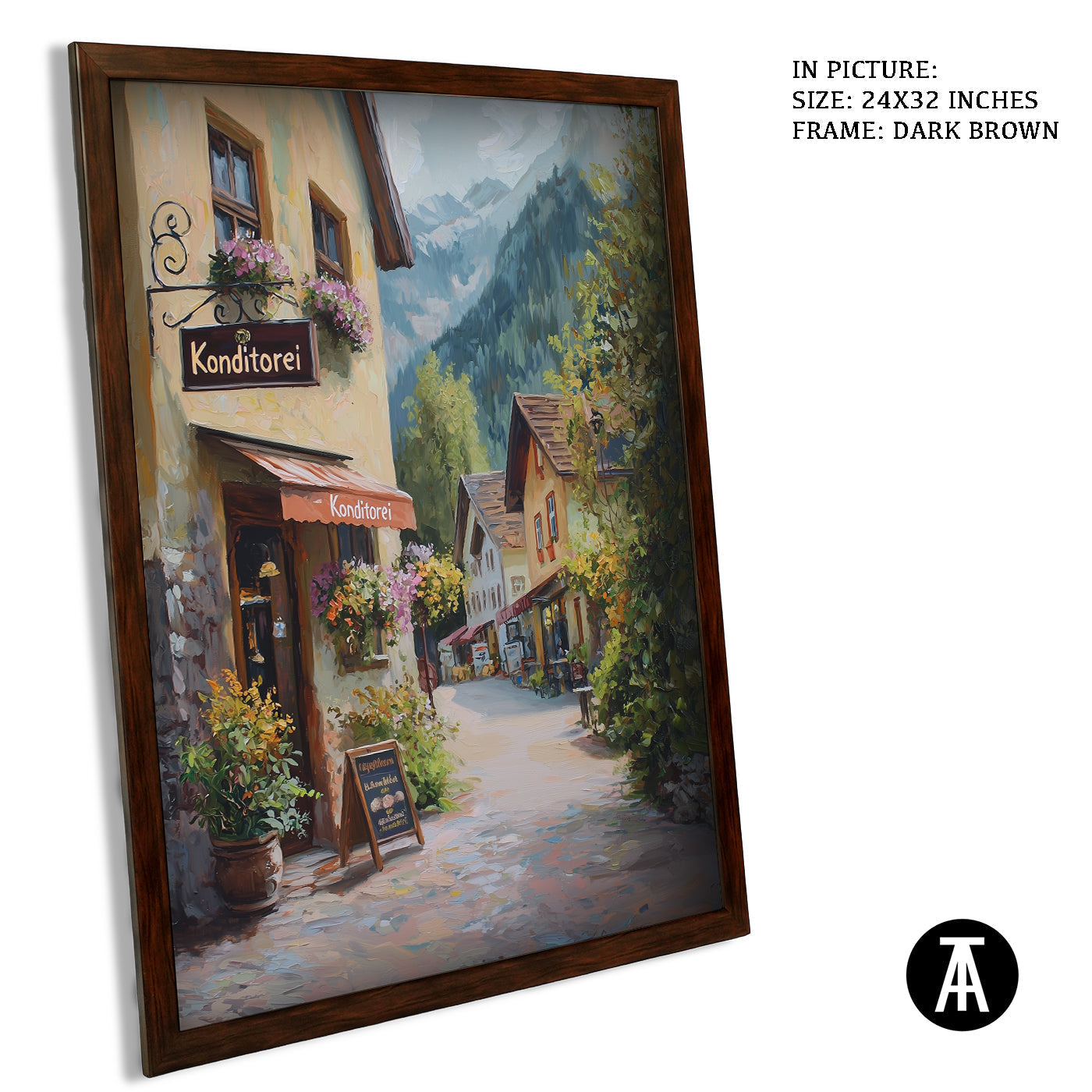 Artwork in Metal Champagne Gold Frame