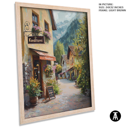 Artwork in Dark Brown Frame