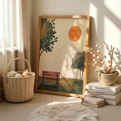 Boho Art Painting in a Lifestyle Setting