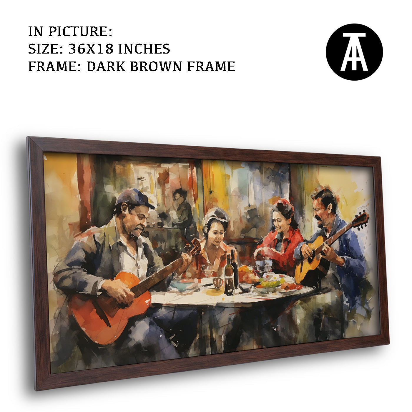 Artwork in Metal Champagne Gold Frame
