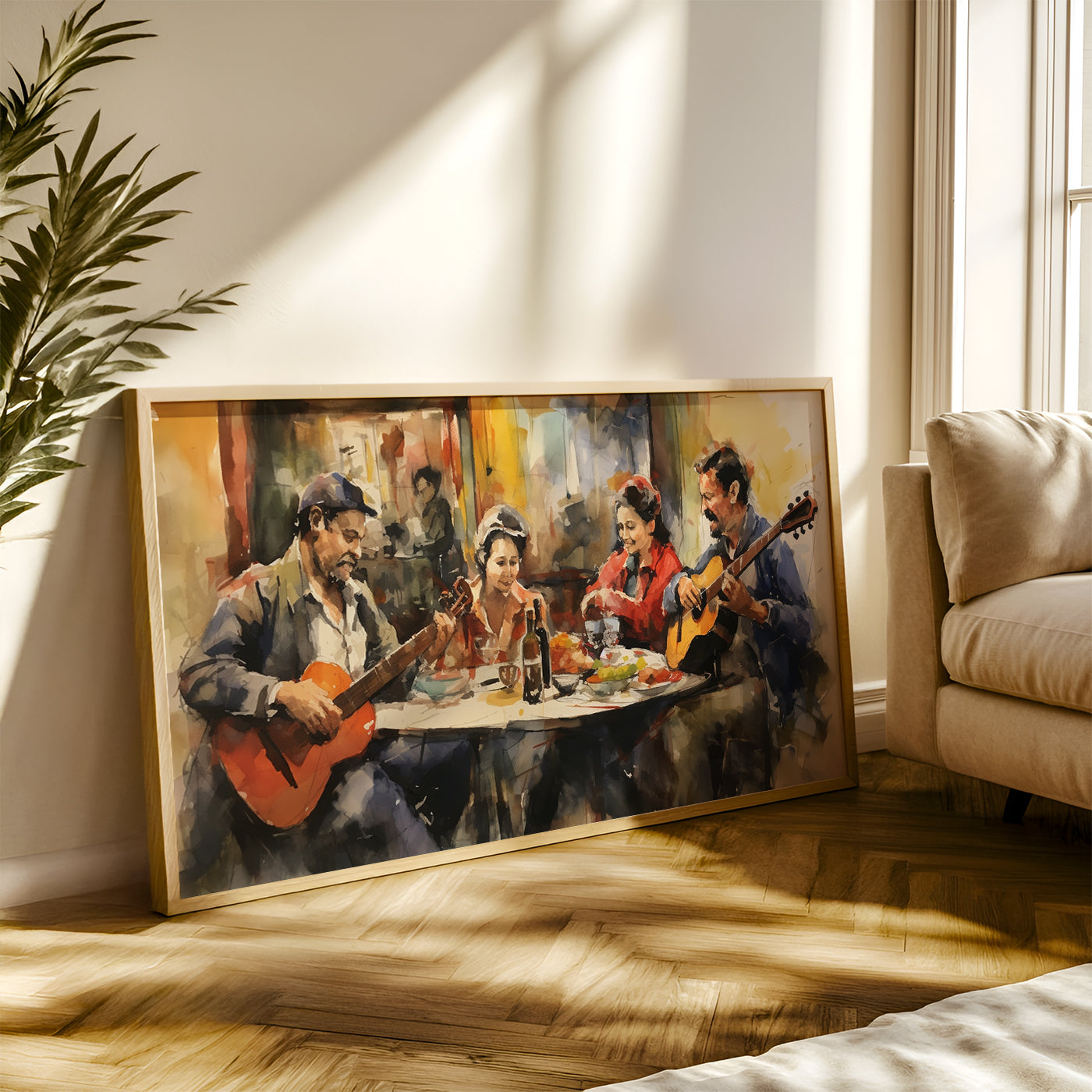 Modern Art Painting in a Lifestyle Setting